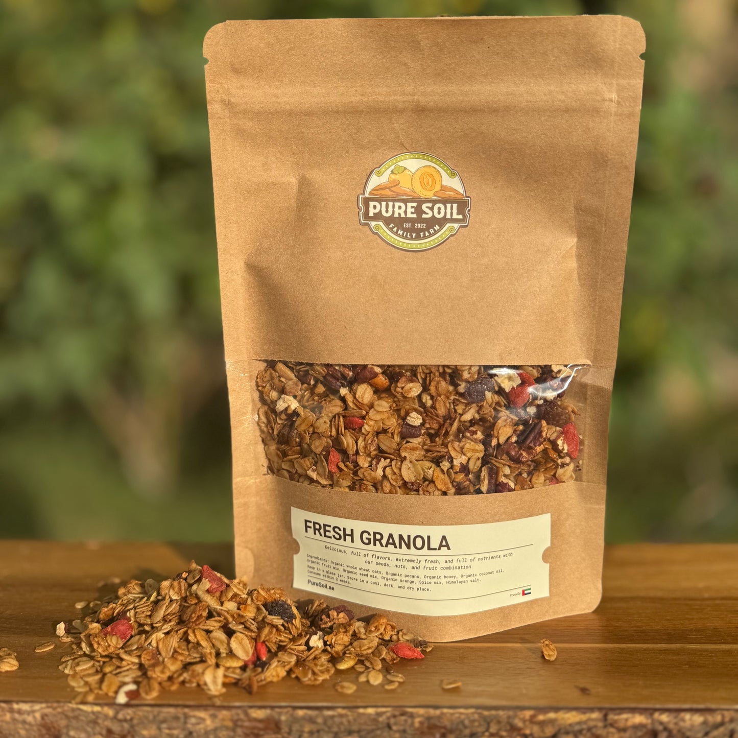 Fresh & Organic Flavorful Granola - without fruit (Pre-Order)