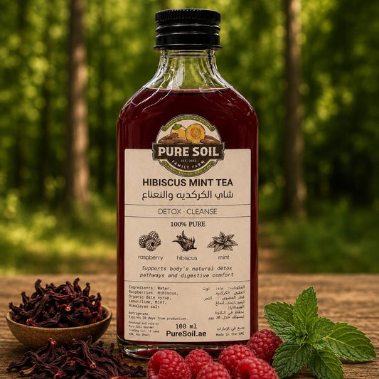 Hibiscus Mint Tea (4 bottles) - Detox • Cleanse - Longevity Blends Collection