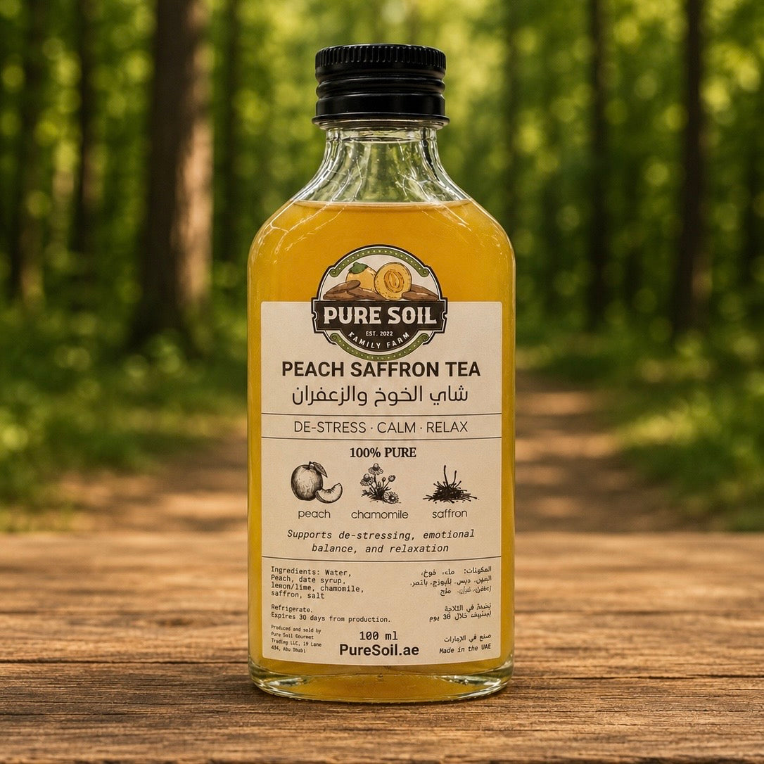 Peach Saffron Tea (4 bottles) - De-Stress • Calm - Longevity Blends Collection