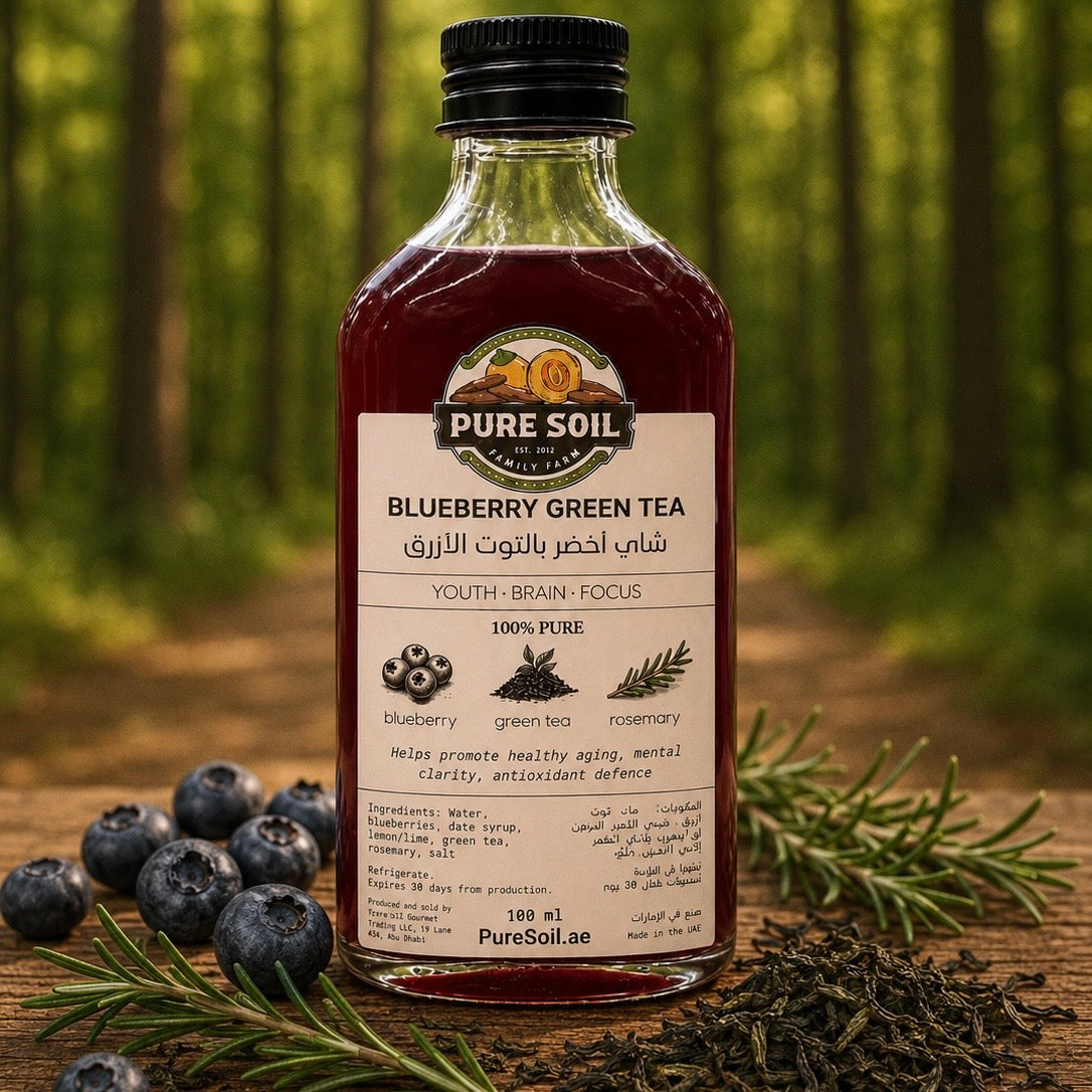 Blueberry Green Tea (4 bottles) - Youth • Focus - Longevity Blends Collection