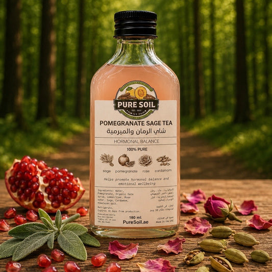 Pomegranate Sage Tea (4 bottles) - Hormonal Balance - Longevity Blends Collection