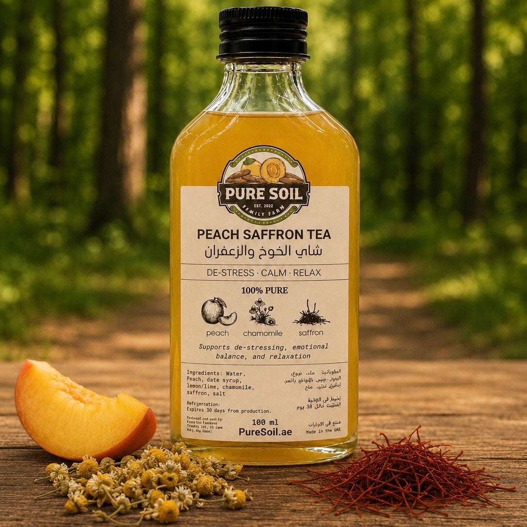 Peach Saffron Tea (4 bottles) - De-Stress • Calm - Longevity Blends Collection