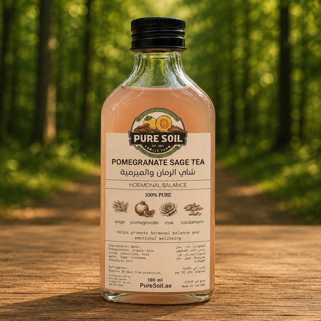 Pomegranate Sage Tea (4 bottles) - Hormonal Balance - Longevity Blends Collection